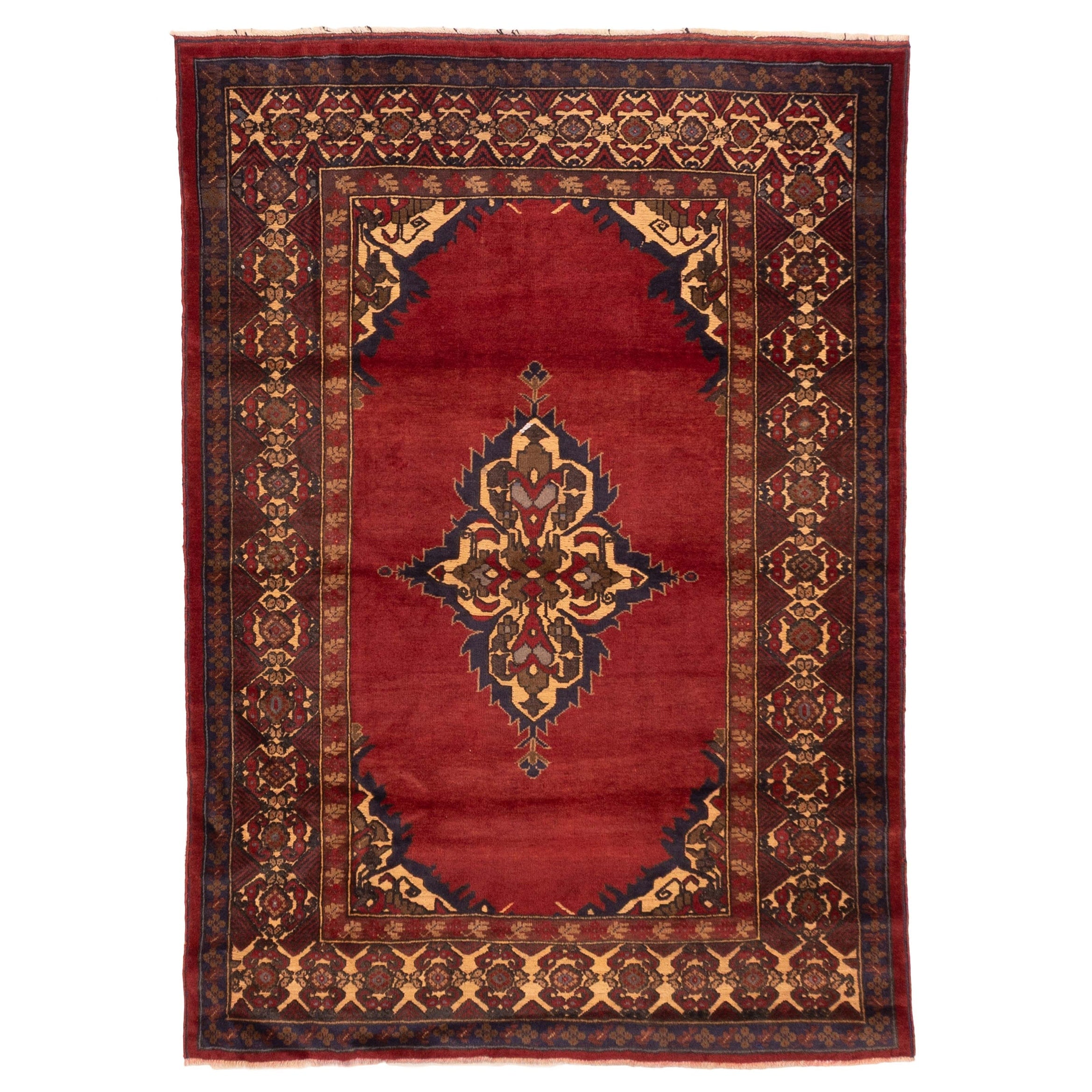 Ecarpetgallery Hand Knotted Teimani Red Wool Rug 42 X 60