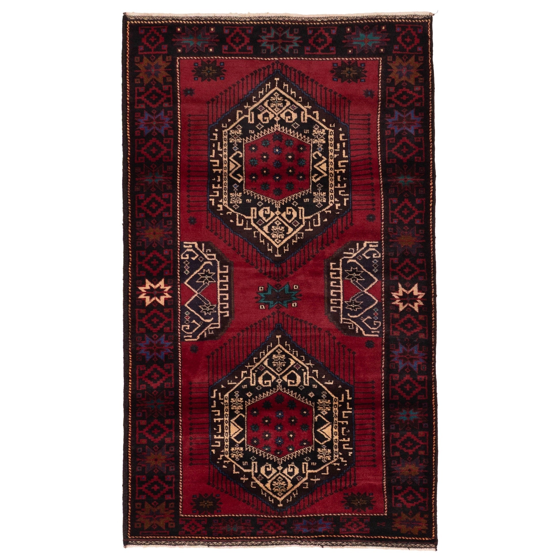Ecarpetgallery Hand Knotted Teimani Red Wool Rug 39 X 65