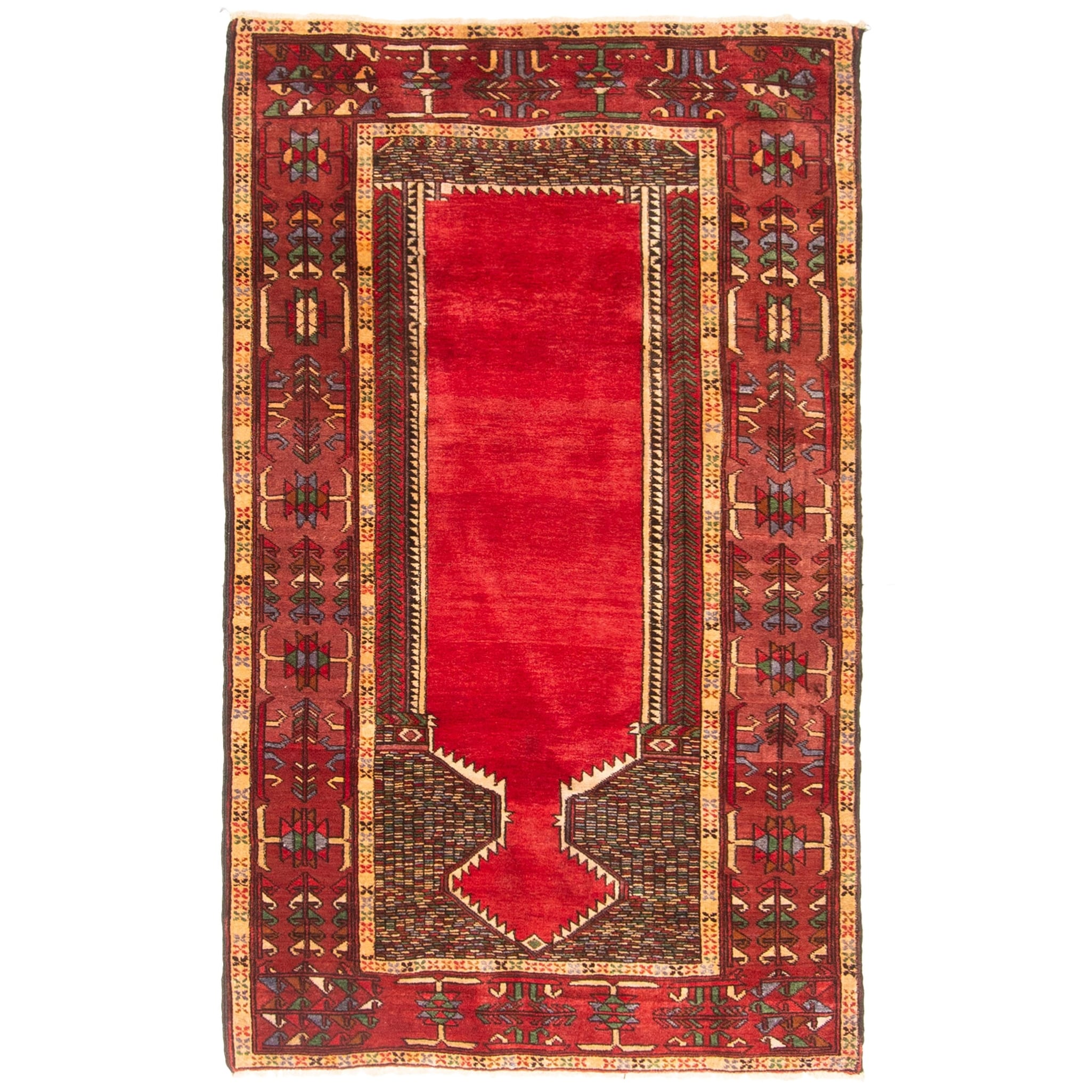 Ecarpetgallery Hand Knotted Teimani Red Wool Rug 30 X 410