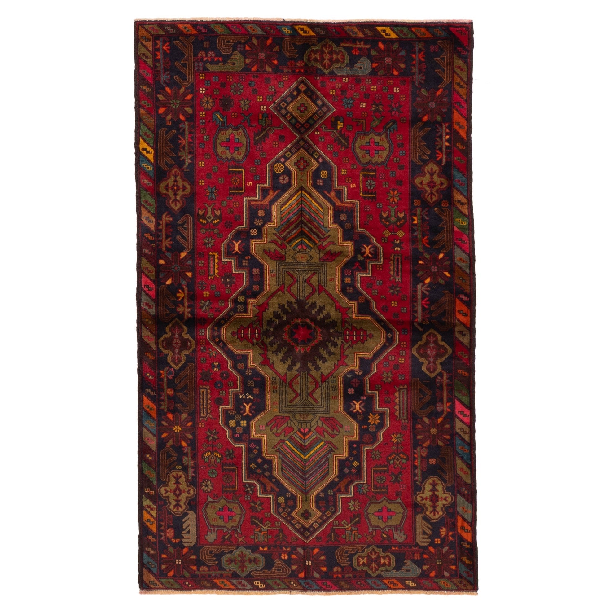 Ecarpetgallery Hand Knotted Teimani Red Wool Rug 37 X 62
