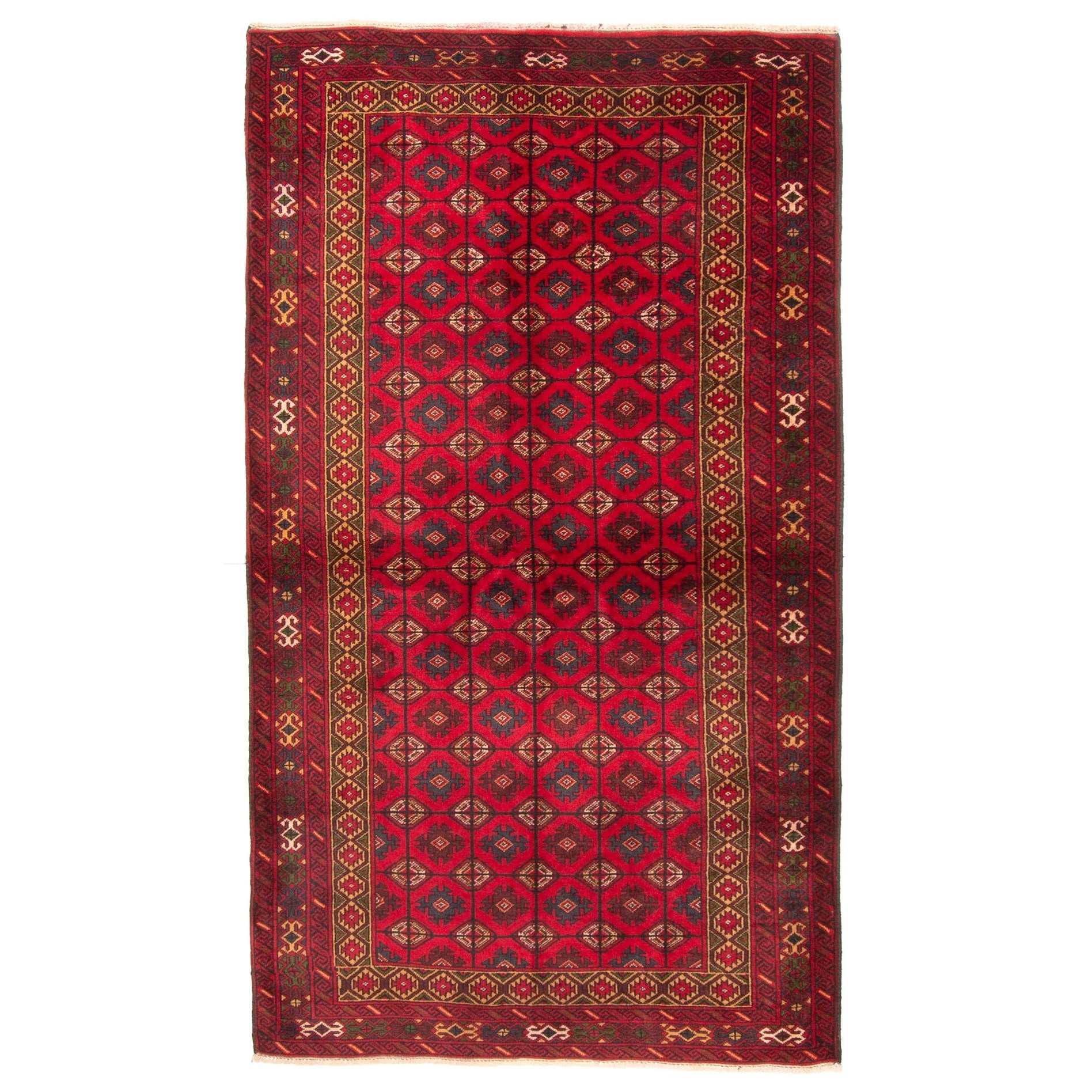 Ecarpetgallery Hand Knotted Teimani Red Wool Rug 35 X 611