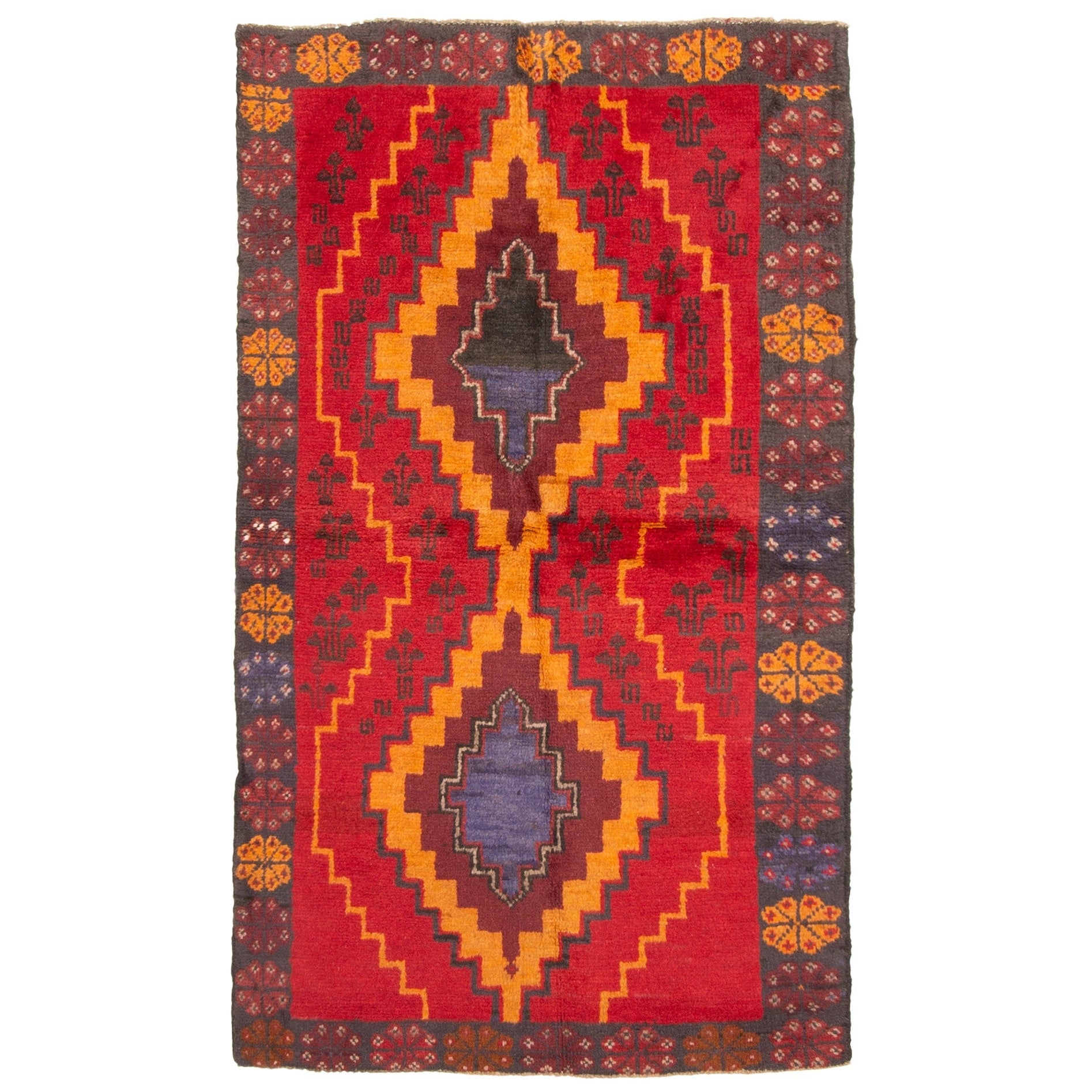 Ecarpetgallery Hand Knotted Teimani Red Wool Rug 35 X 60