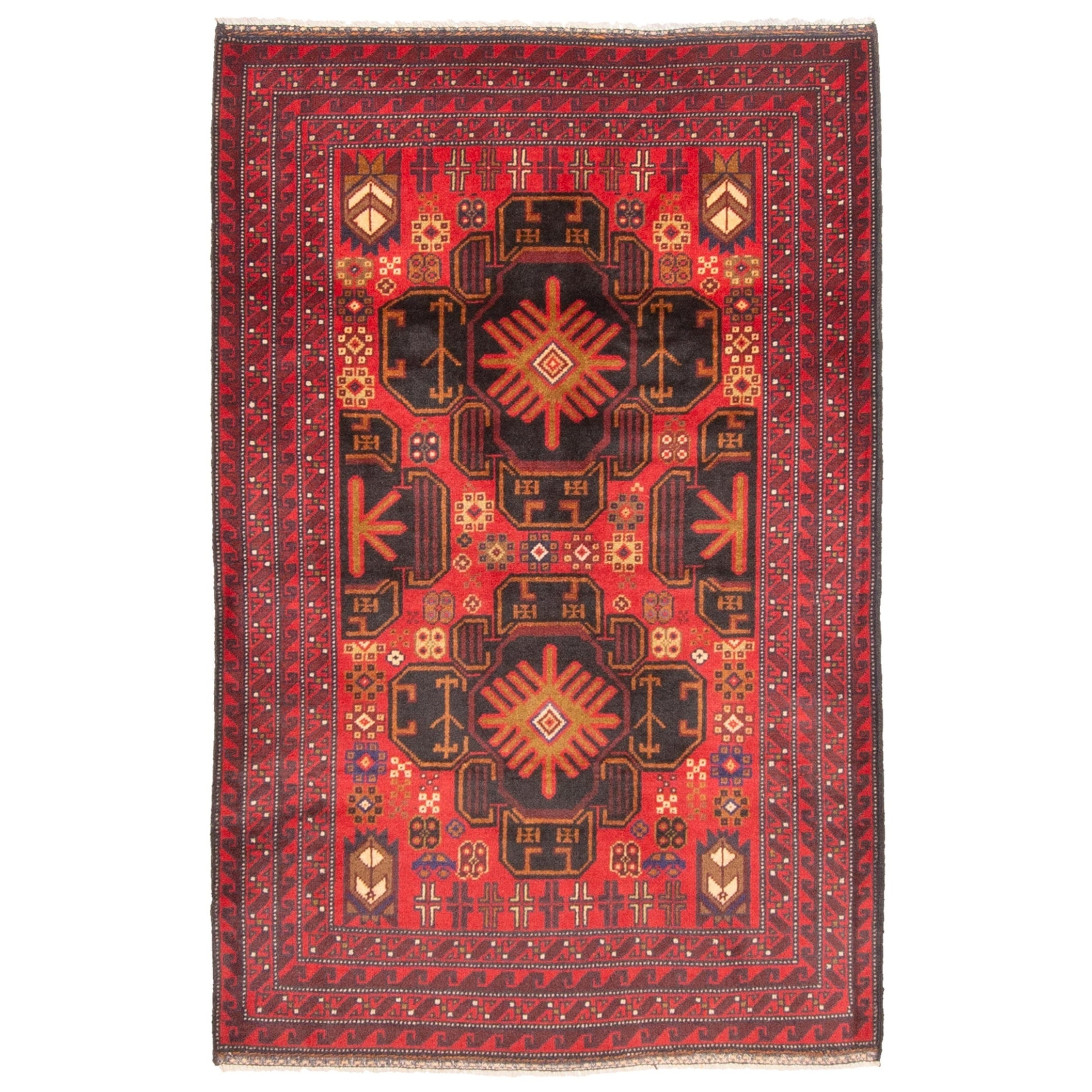 Ecarpetgallery Hand Knotted Teimani Red Wool Rug 30 X 49