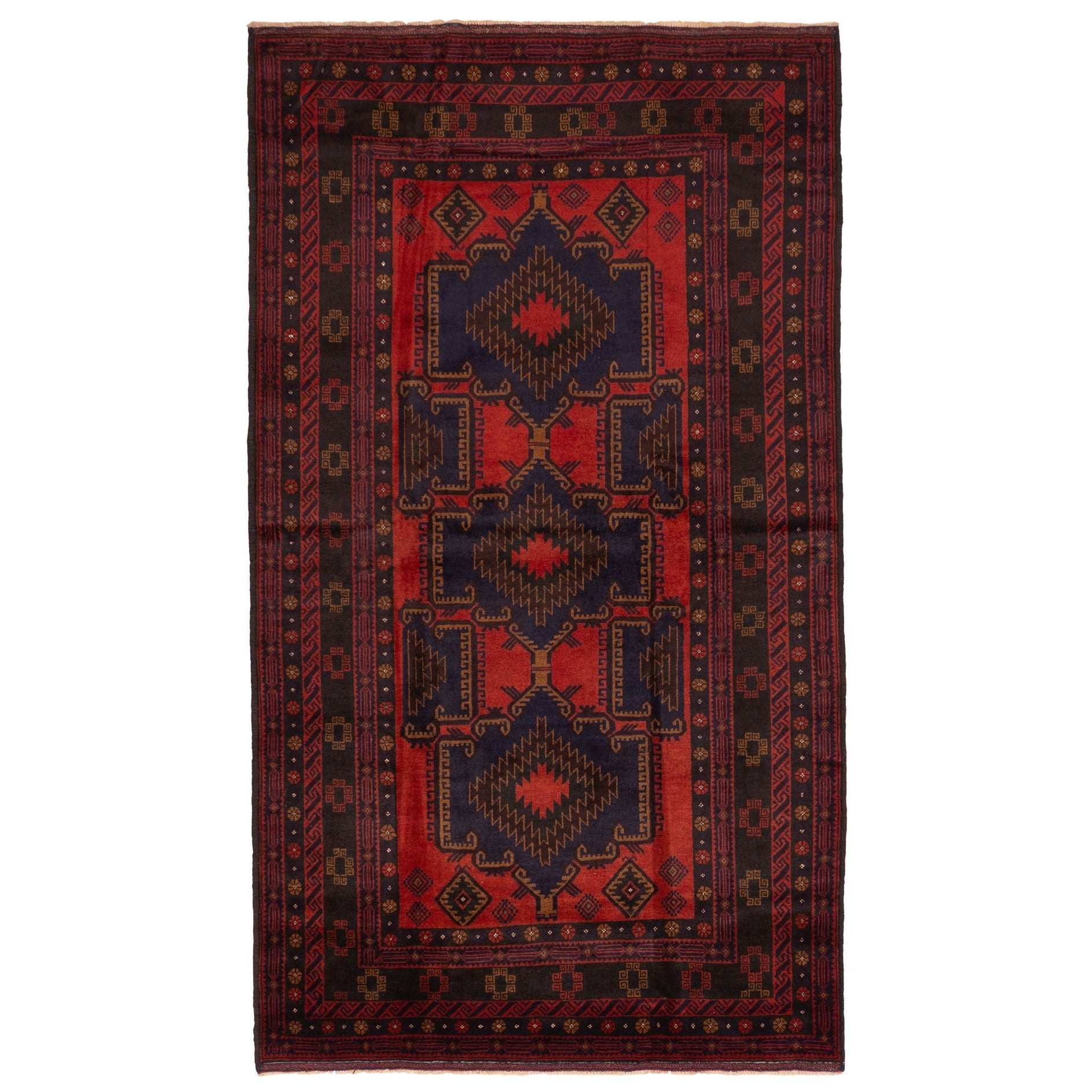 Ecarpetgallery Hand Knotted Teimani Red Wool Rug 44 X 78
