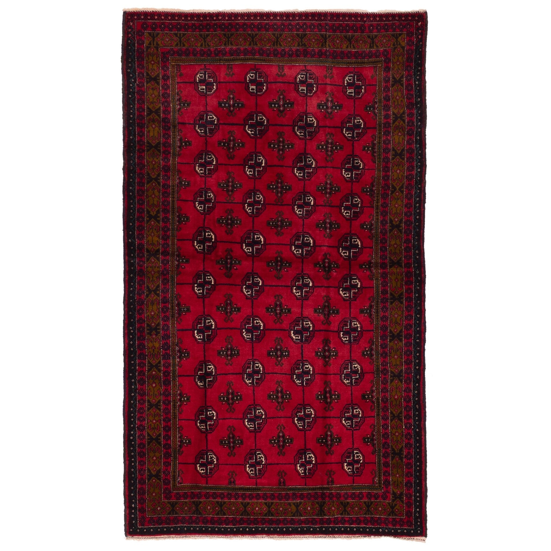 Ecarpetgallery Hand Knotted Teimani Red Wool Rug 45 X 78