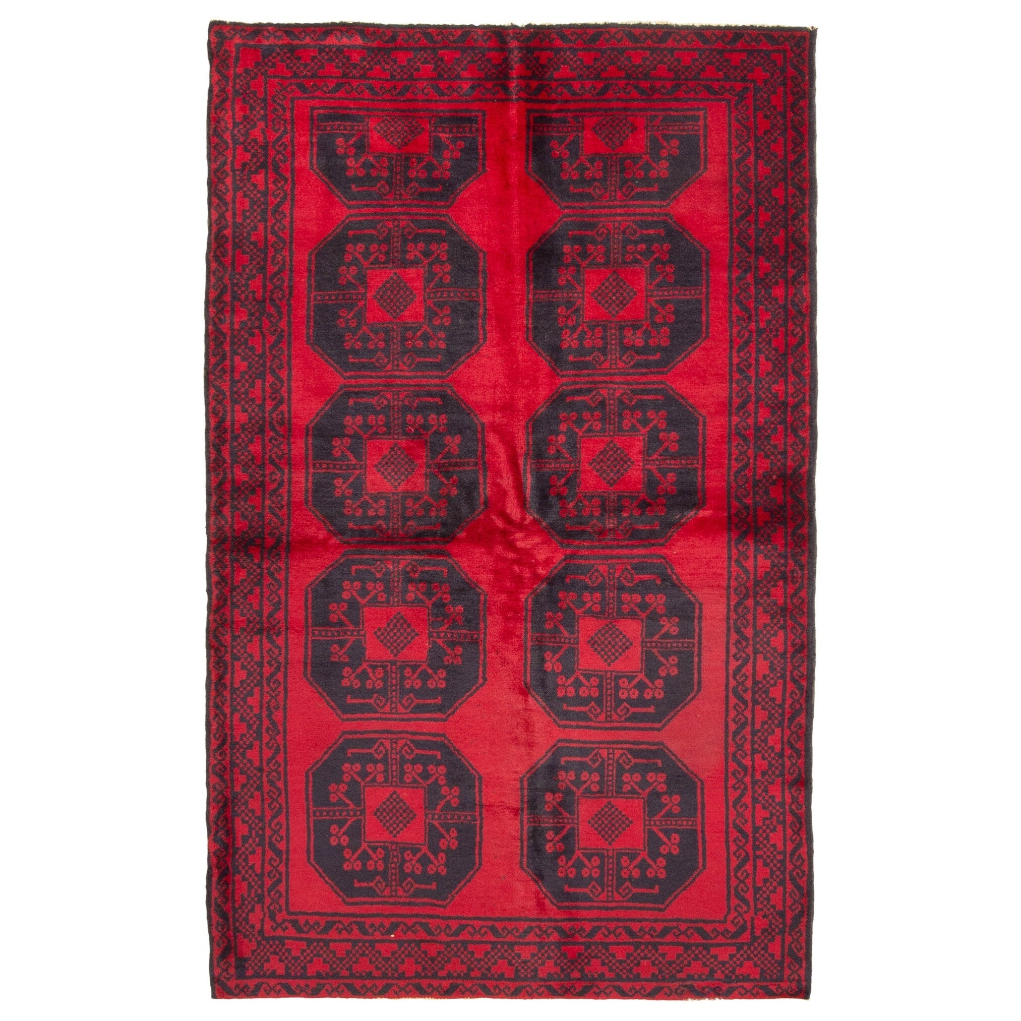 Ecarpetgallery Hand Knotted Teimani Red Wool Rug 37 X 63