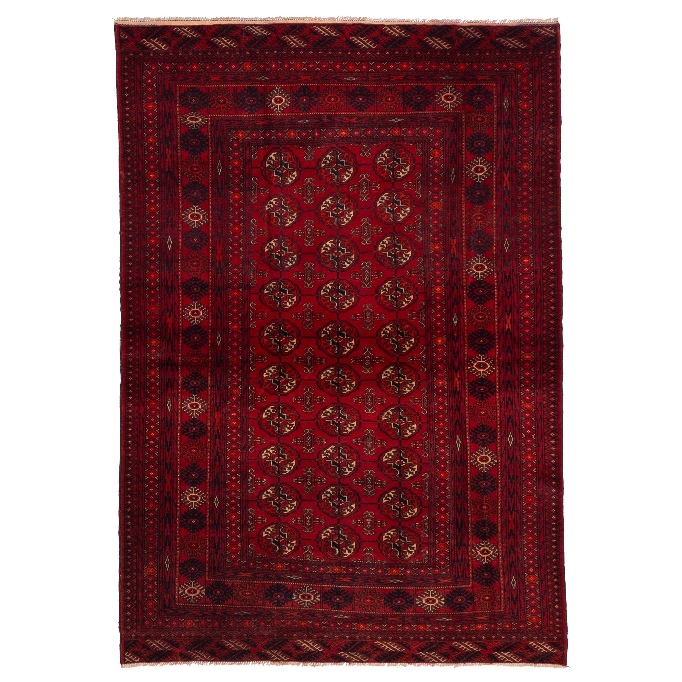 Ecarpetgallery Hand Knotted Teimani Red Wool Rug 40 X 510