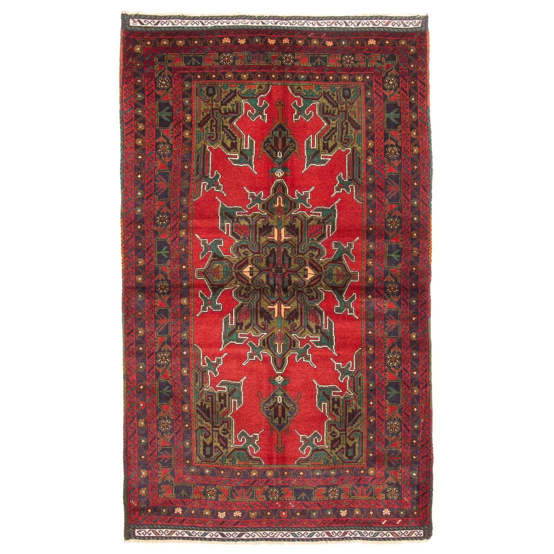 Ecarpetgallery Hand Knotted Teimani Red Wool Rug 310 X 69