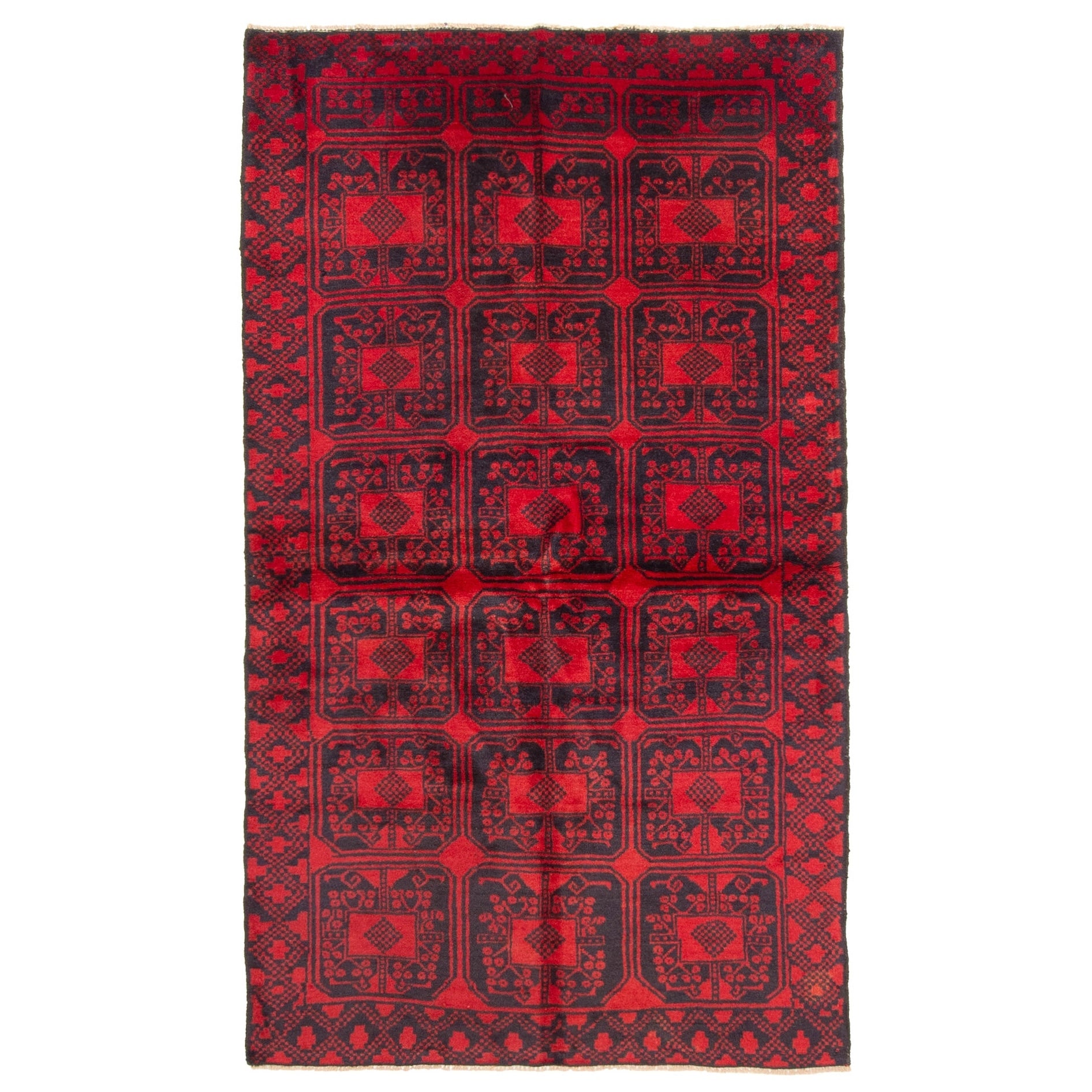 Ecarpetgallery Hand Knotted Teimani Red Wool Rug 35 X 61