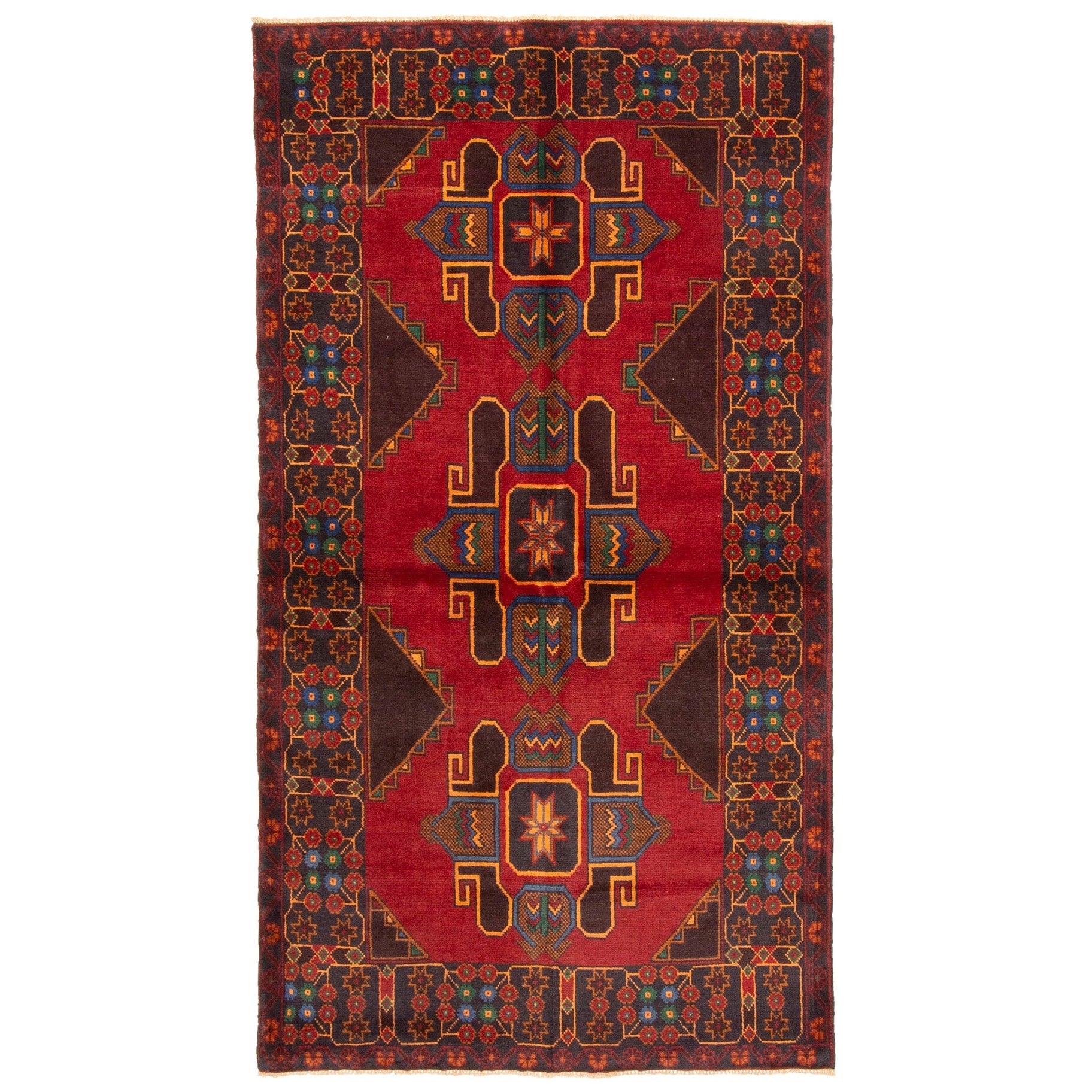 Ecarpetgallery Hand Knotted Teimani Red Wool Rug 35 X 64
