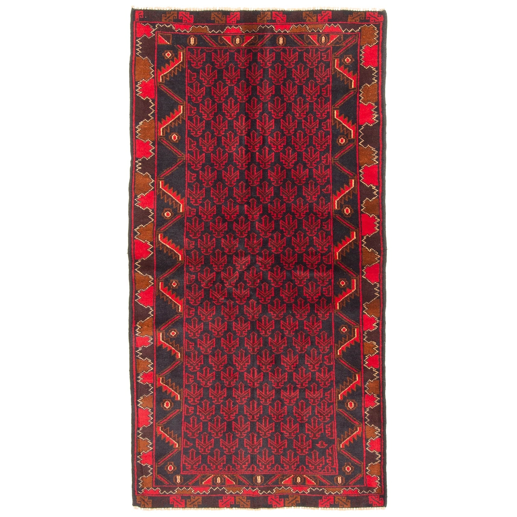 Ecarpetgallery Hand Knotted Teimani Red Wool Rug 33 X 63