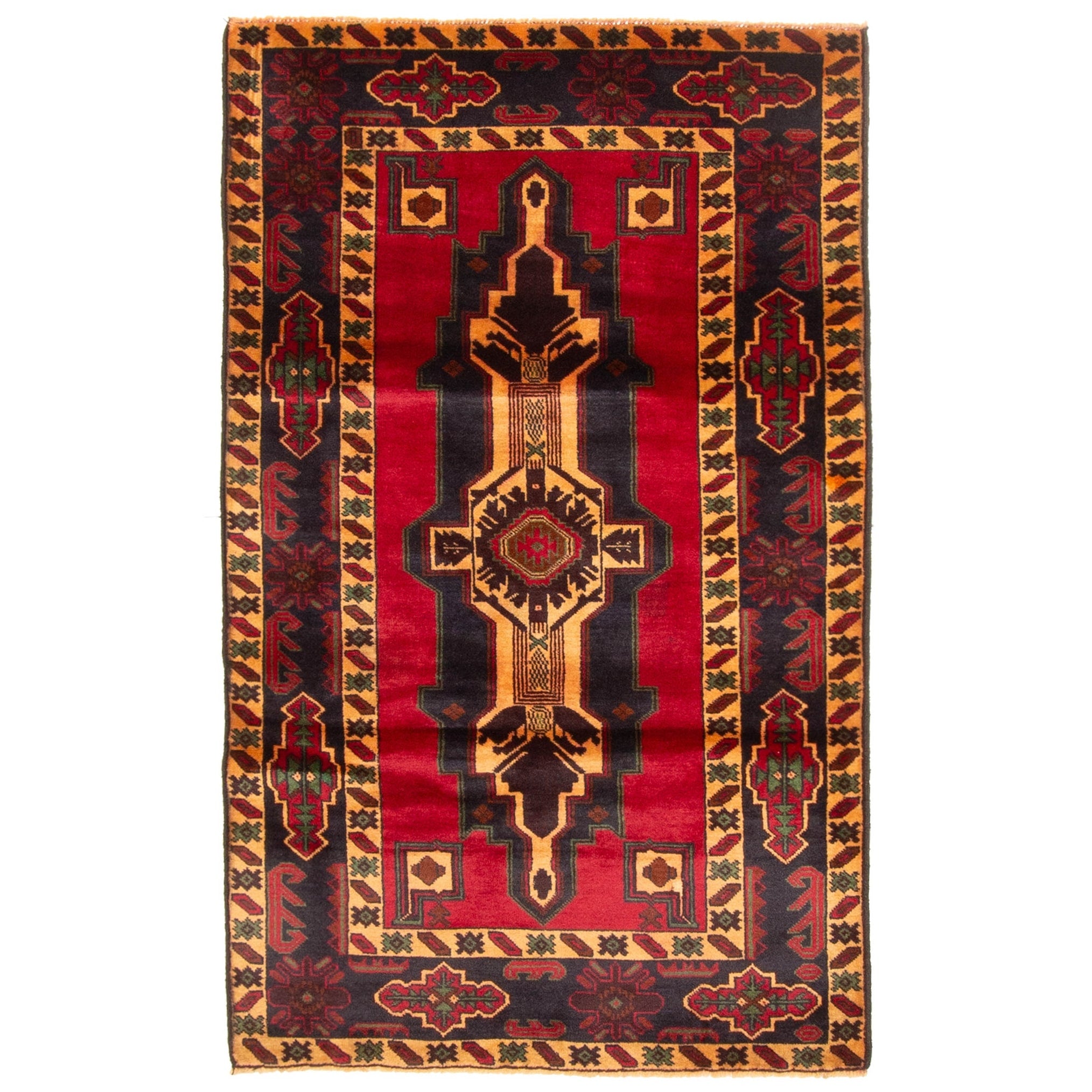 Ecarpetgallery Hand Knotted Teimani Red Wool Rug 211 X 410