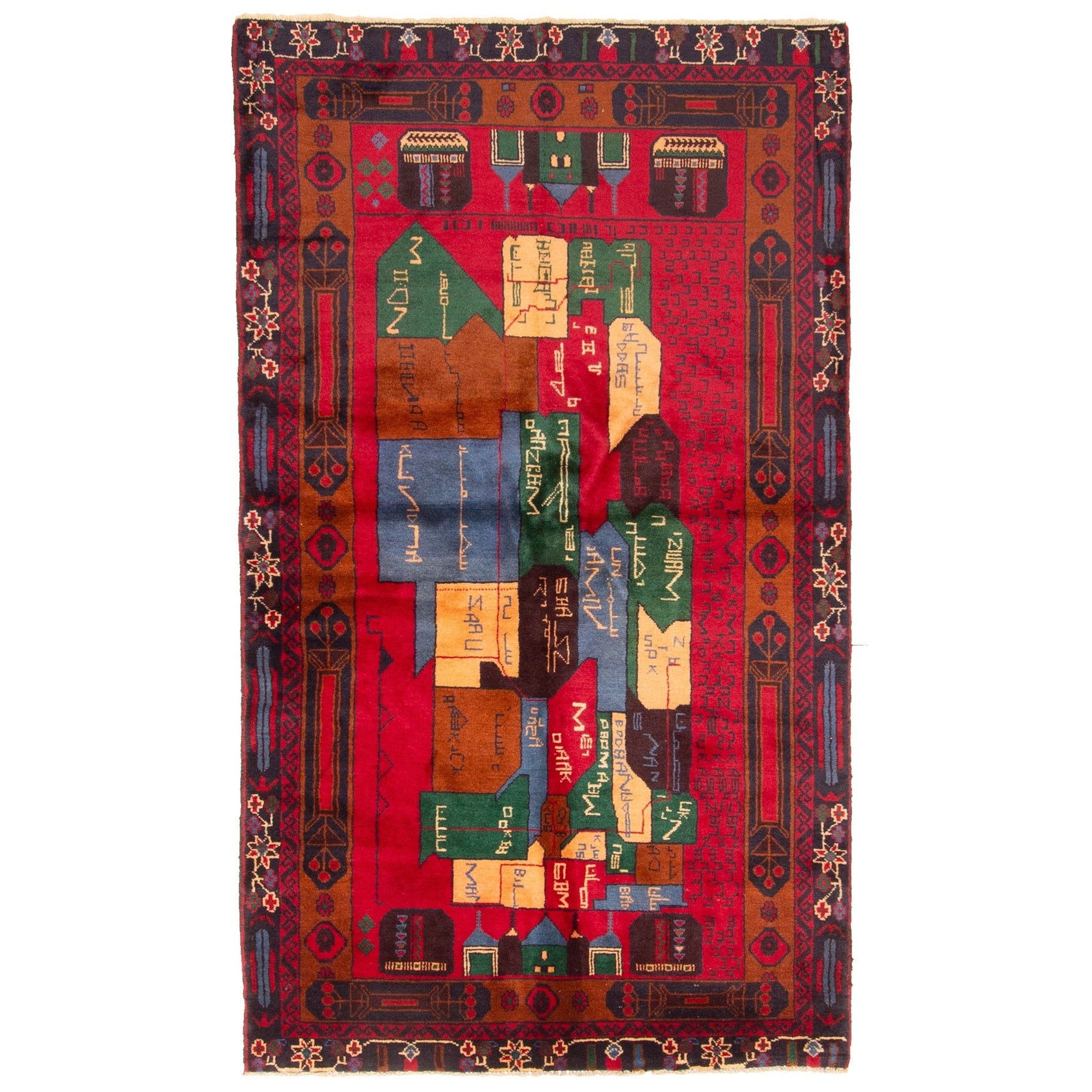 Ecarpetgallery Hand Knotted Teimani Red Wool Rug 35 X 60