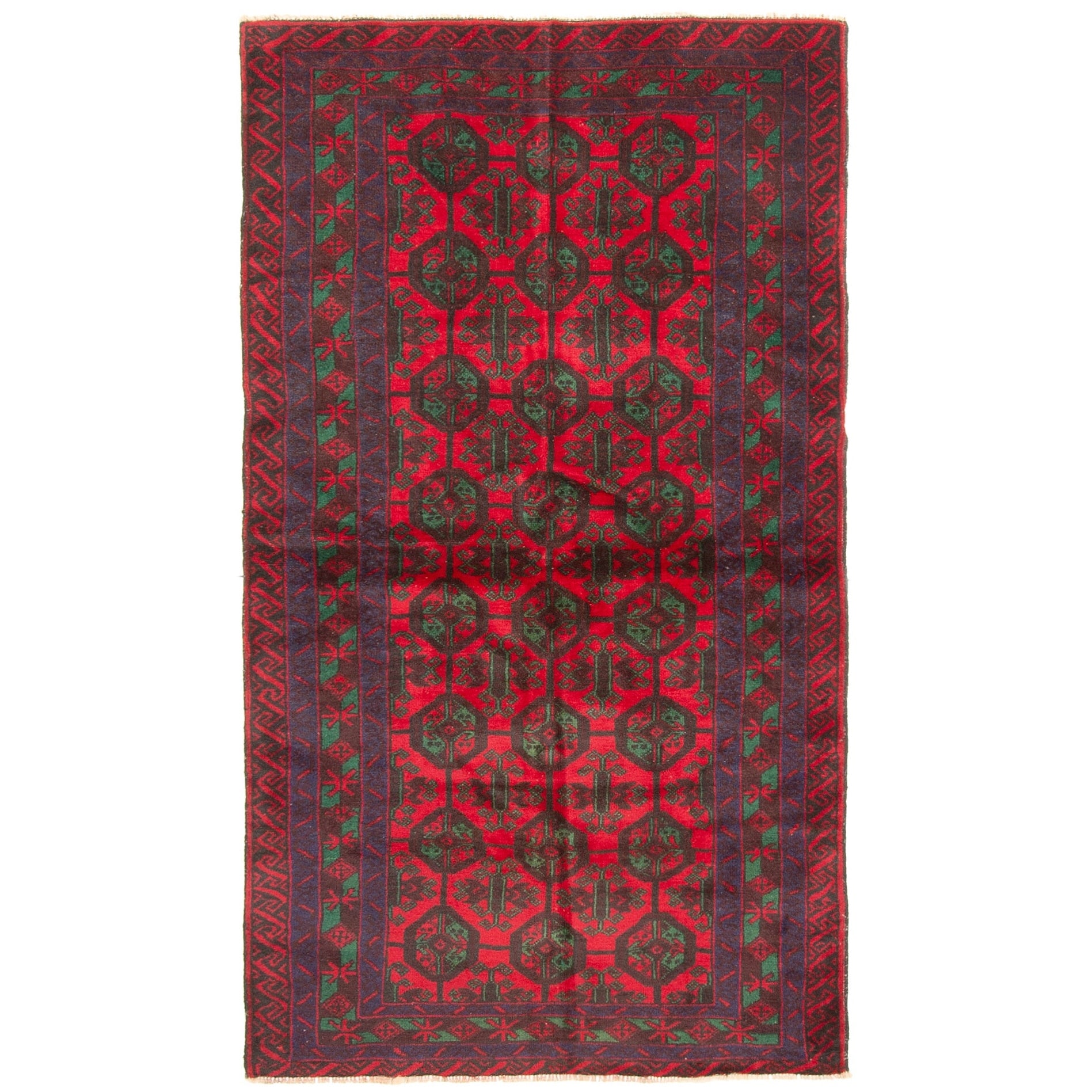 Ecarpetgallery Hand Knotted Teimani Red Wool Rug 35 X 62