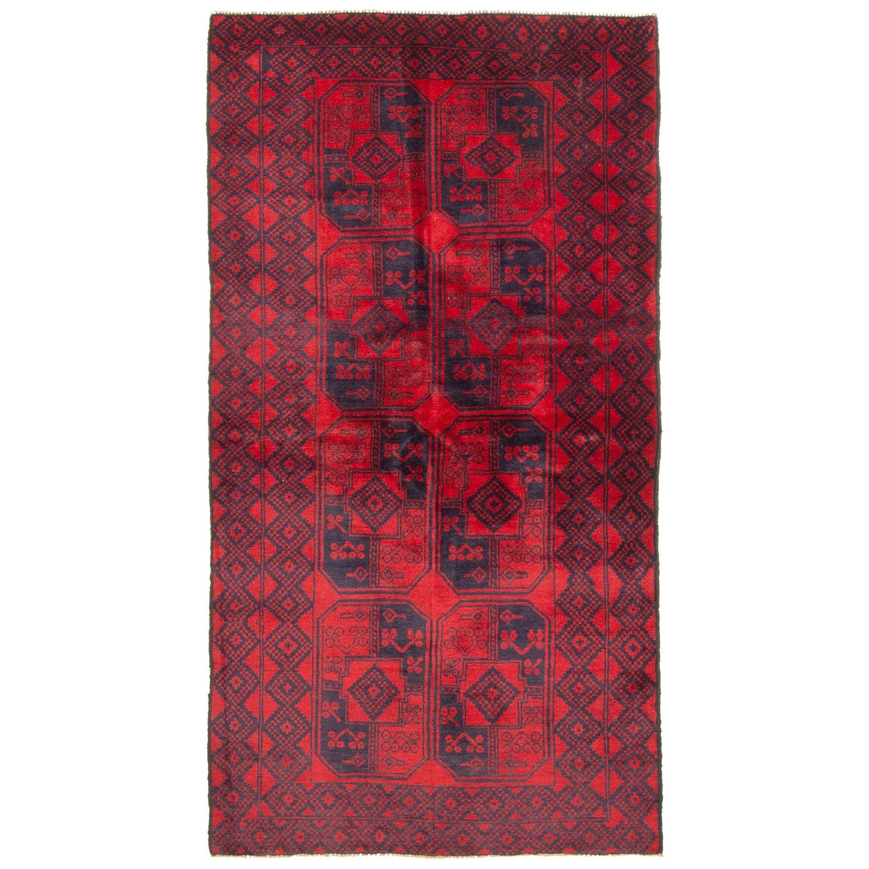 Ecarpetgallery Hand Knotted Teimani Red Wool Rug 36 X 67
