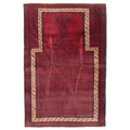 Ecarpetgallery Hand Knotted Teimani Red Wool Rug 32 X 48