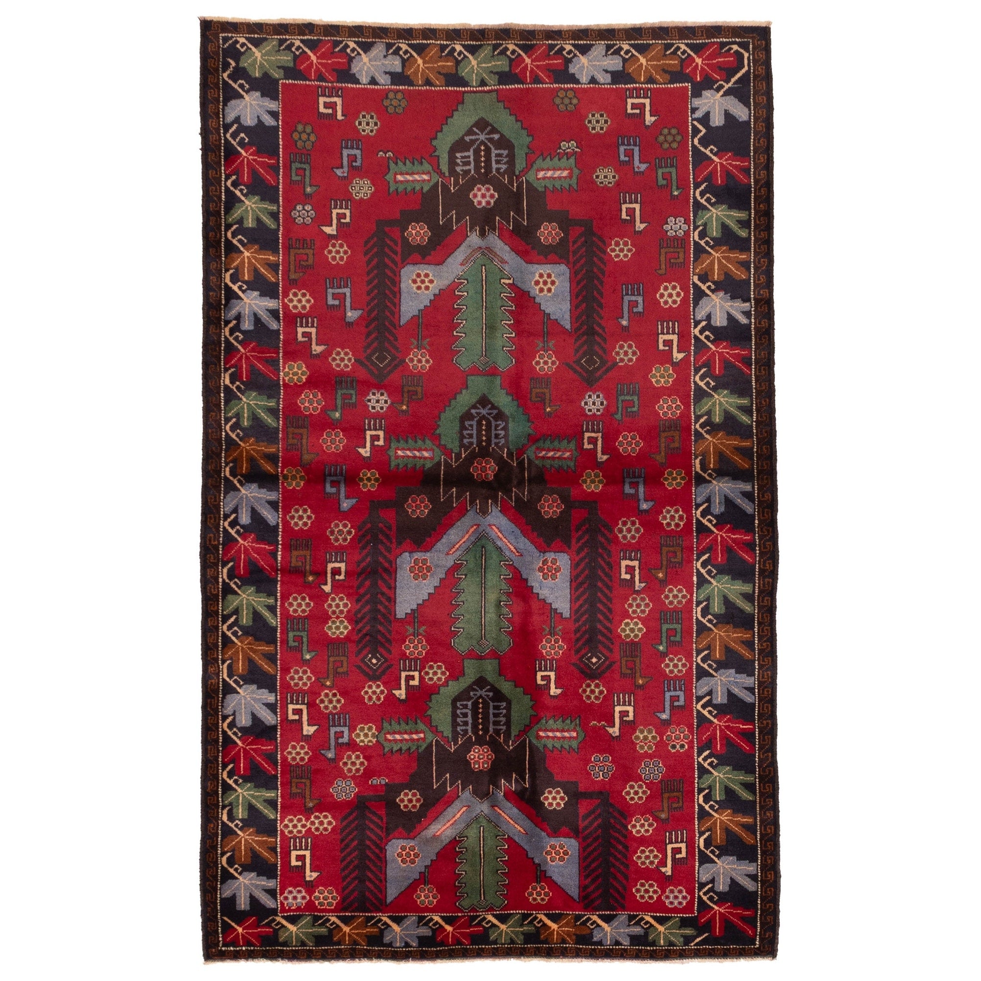 Ecarpetgallery Hand Knotted Teimani Red Wool Rug 40 X 68