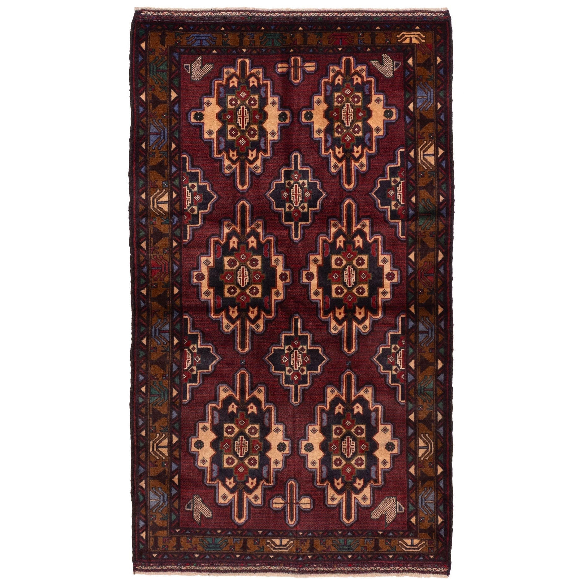 Ecarpetgallery Hand Knotted Teimani Red Wool Rug 36 X 64