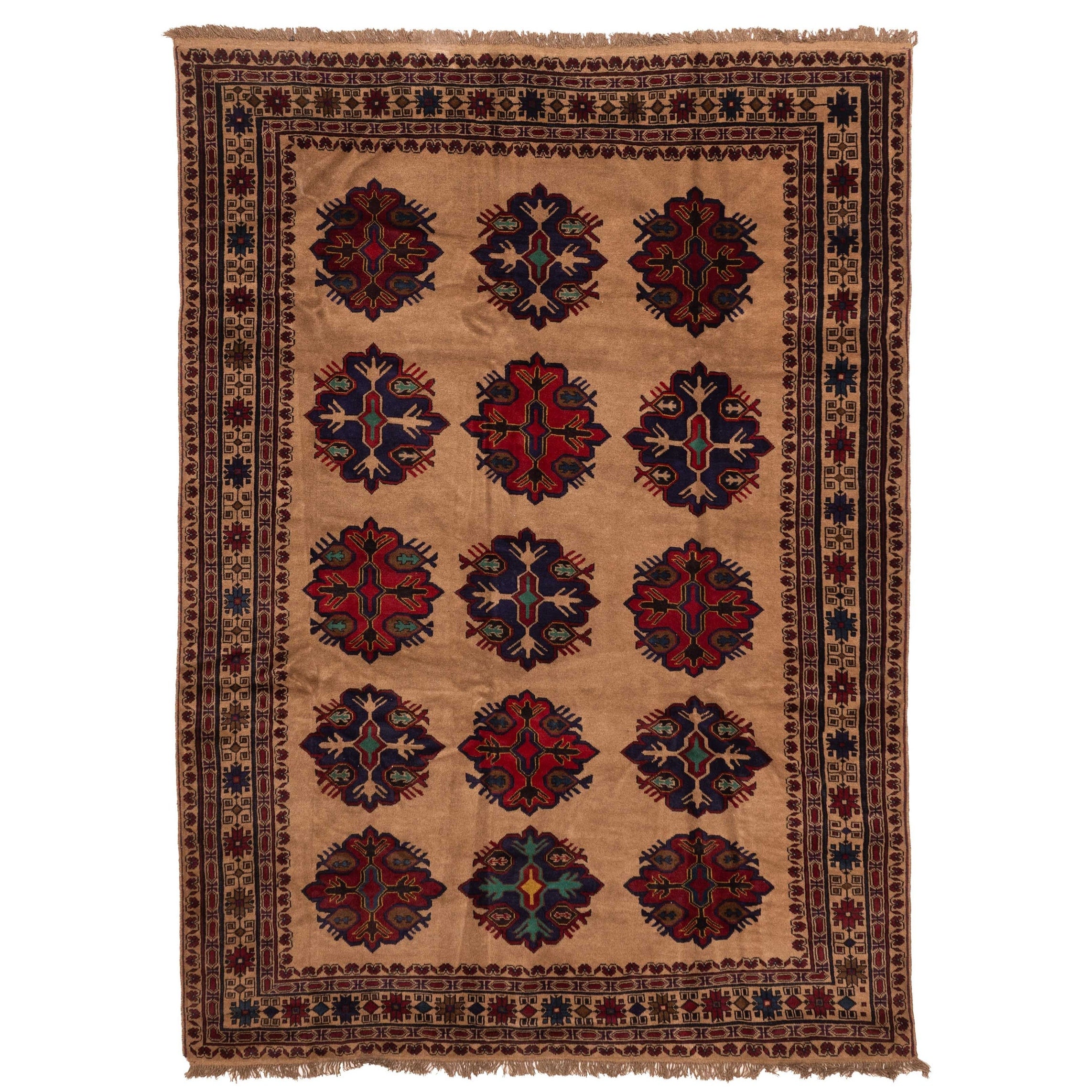 Ecarpetgallery Hand Knotted Teimani Tan Wool Rug 67 X 90