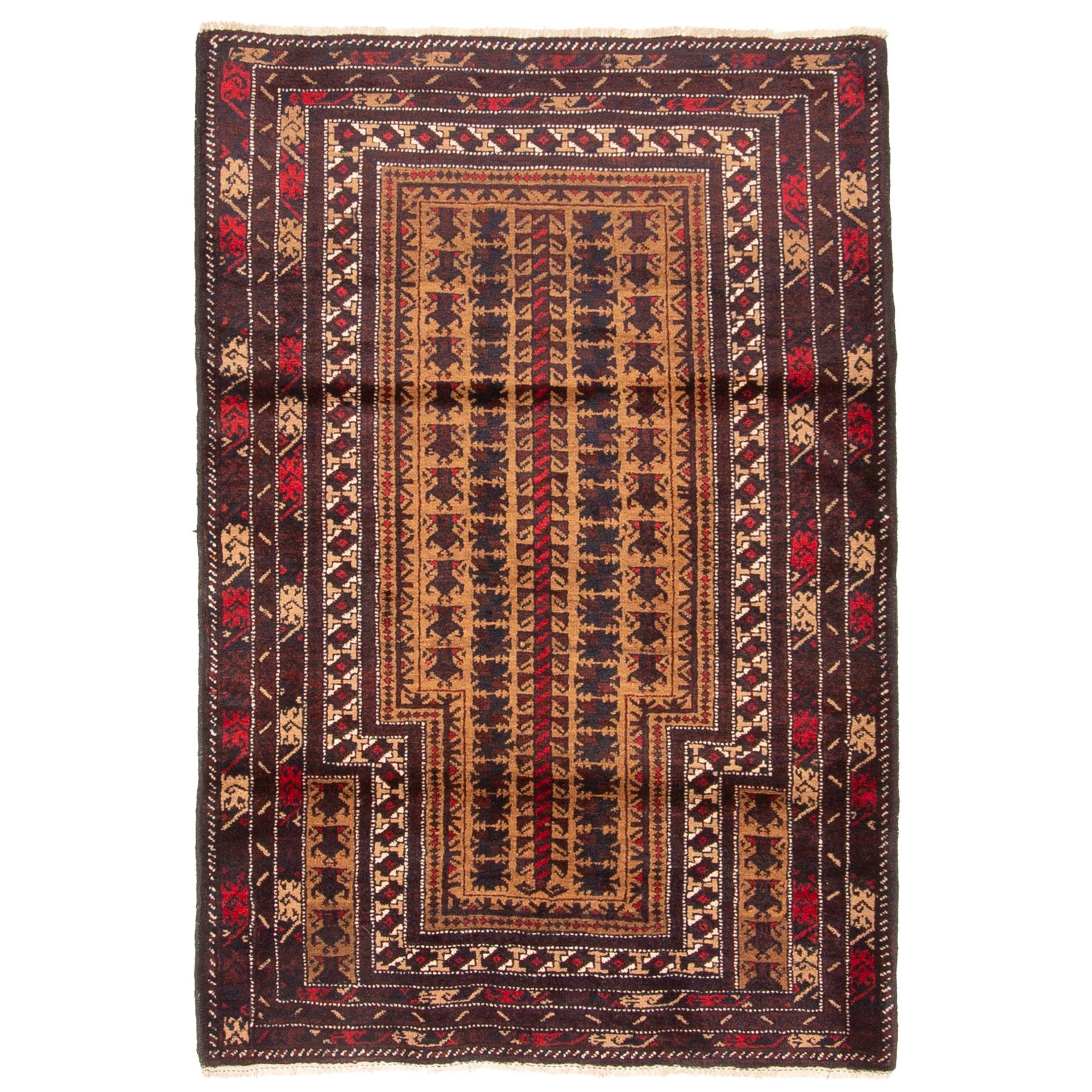 Ecarpetgallery Hand Knotted Teimani Tan Wool Rug 31 X 46