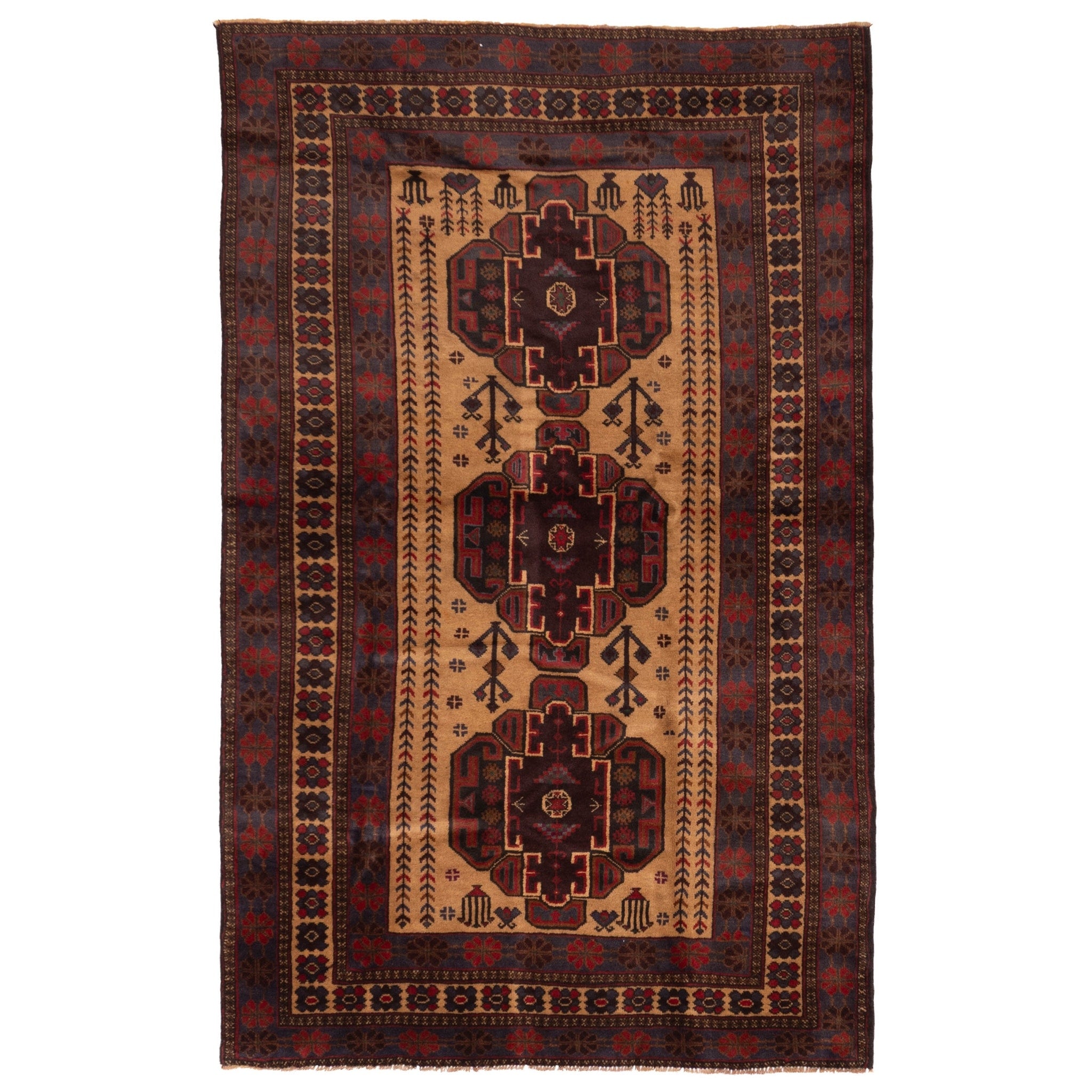Ecarpetgallery Hand Knotted Teimani Tan Wool Rug 48 X 77