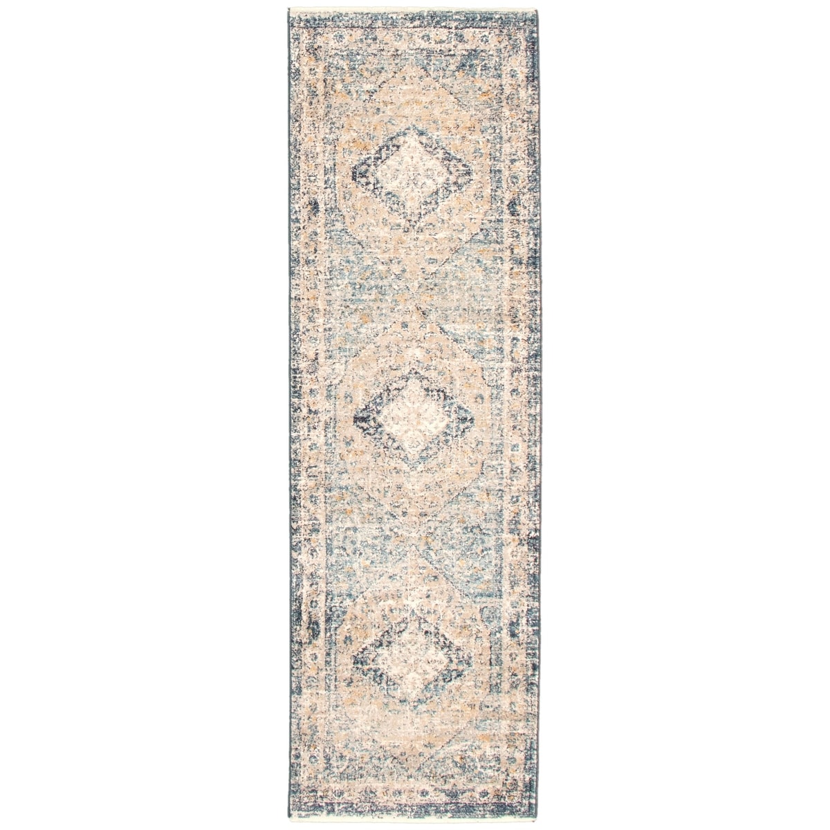 Ecarpetgallery Machine Woven Bolivia Bijar Blue Rug 22 X 80