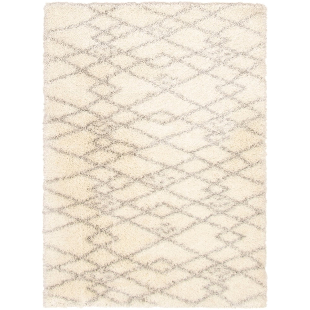 Ecarpetgallery Machine Woven Touch S Cream Polypropylene Shag 53 X 73