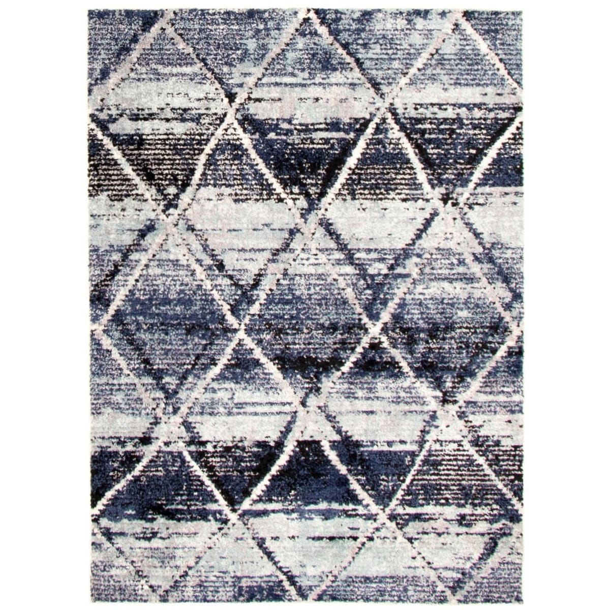 Ecarpetgallery Machine Woven Morocco Abstract Blue Polypropylene Rug 311 X 511