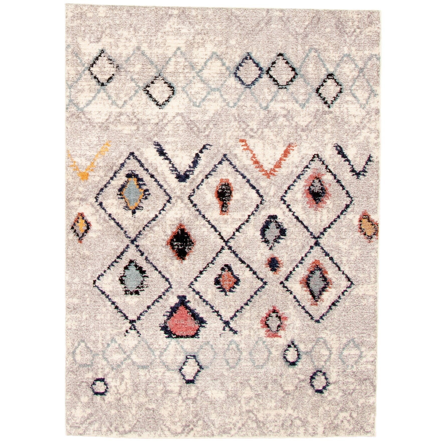 Ecarpetgallery Machine Woven Morocco Classic Ivory Polypropylene Rug 53 X 73
