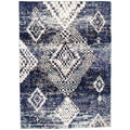 Ecarpetgallery Machine Woven Morocco Mosaique Blue Polypropylene Rug 67 X 96