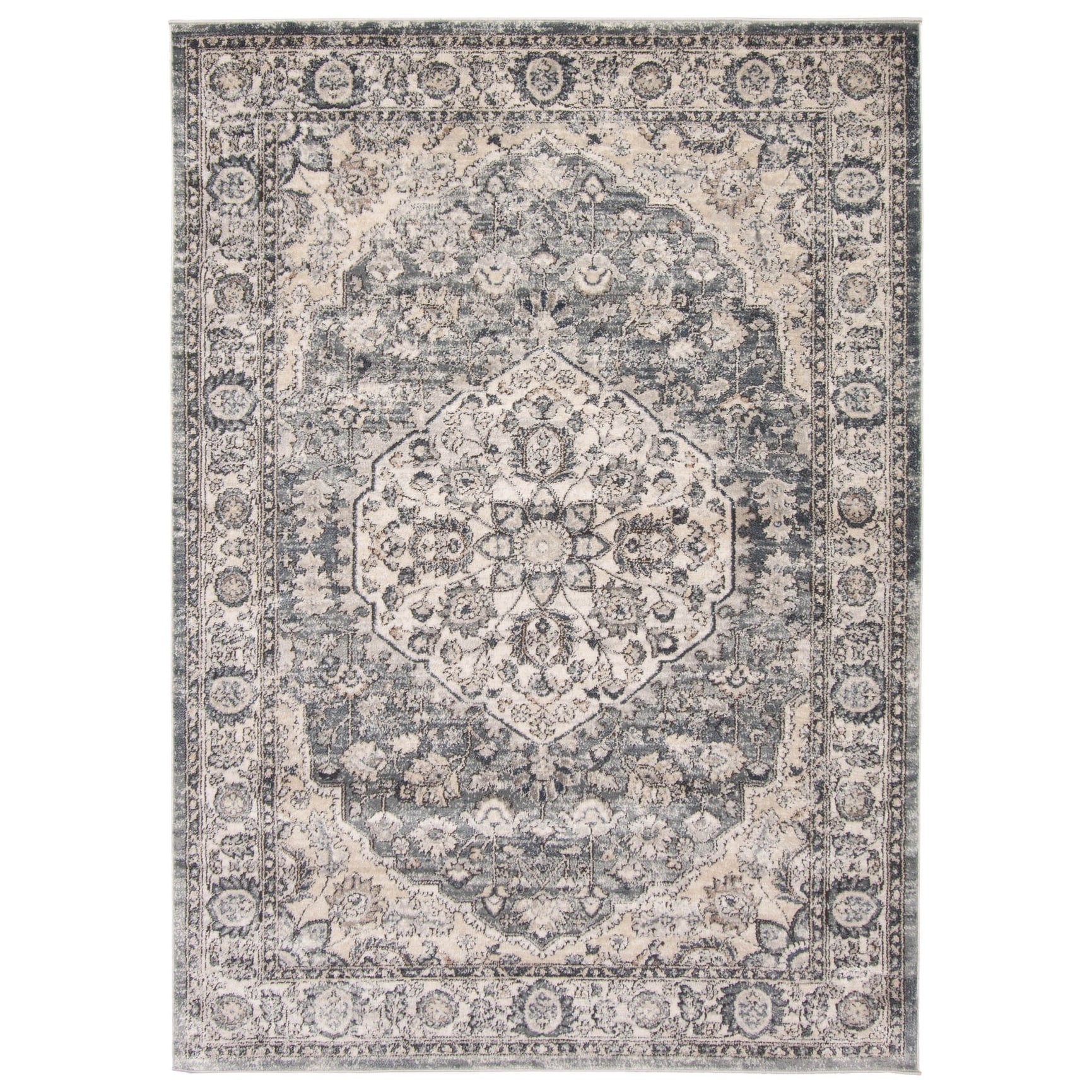 Ecarpetgallery Oregon Tabriz Blue Ivory Rug 53 X 73 53 X 73