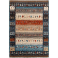Ecarpetgallery Power Loomed La Morocco Dark Brown Turquoise Polypropylene Shag 53 X 77