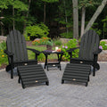 Elk Outdoors 2 Essential Adirondack Chairs Folding Side Table 2 Folding Ottomans