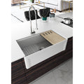 Empire Devon 33 In. Fireclay Workstation Reversible Farmhouse Kitchen Sink