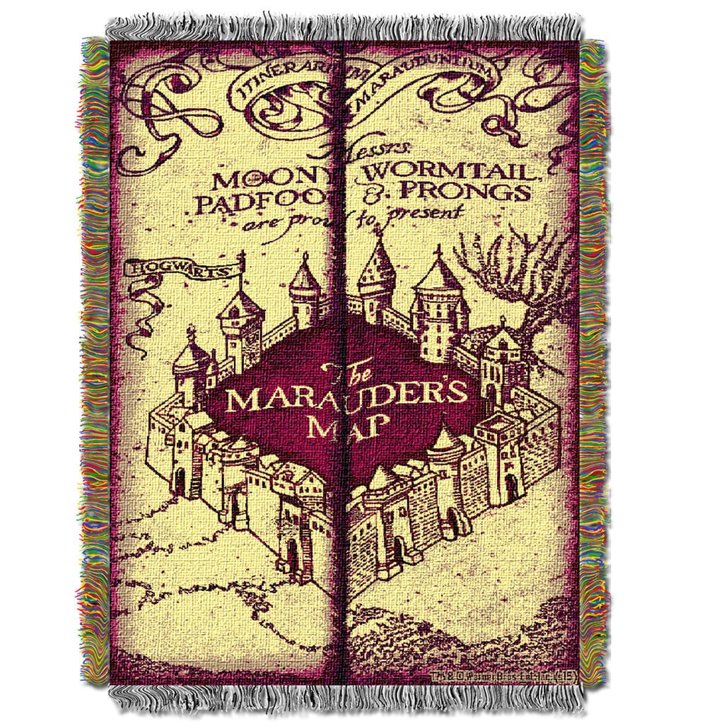 Ent 051 Harry Potter Marauders Map Tapestry Throw