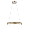 Justice Design Fusion Bevel 16 Inch Led Pendant With Opal Glass