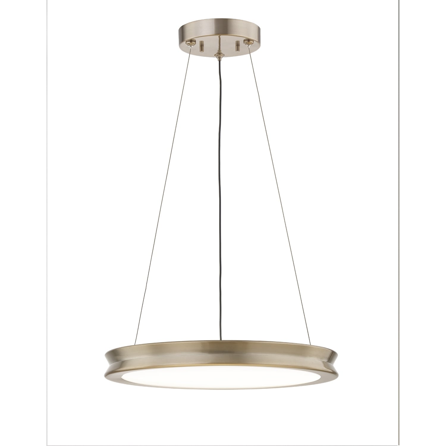 Justice Design Fusion Bevel 16 Inch Led Pendant With Opal Glass