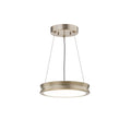 Justice Design Fusion Bevel 8.5 Inch Led Pendant With Opal Glass