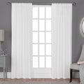 Ati Home Belgian Sheer Window Curtain Panel Pair With Rod Pocket