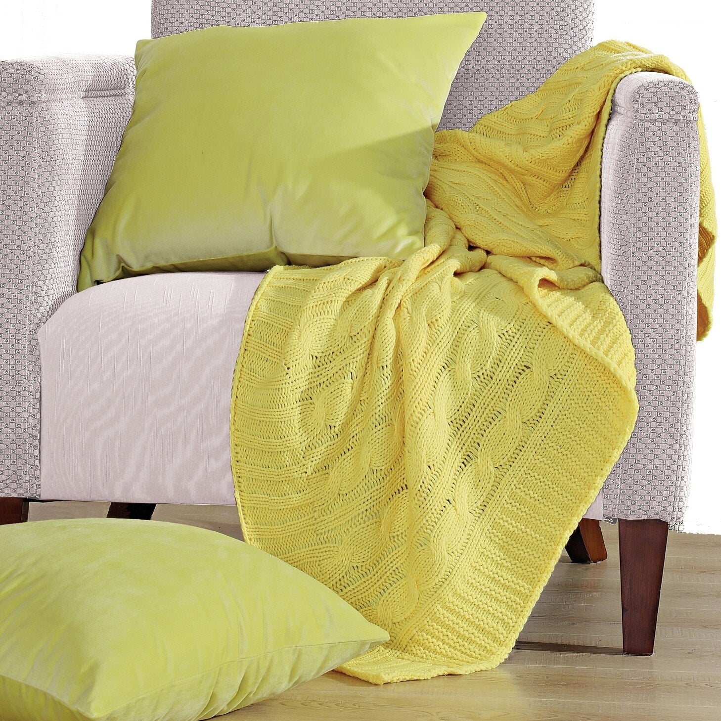 Boon Ez Match Super Eighteen Cable Knitted Throw Combo