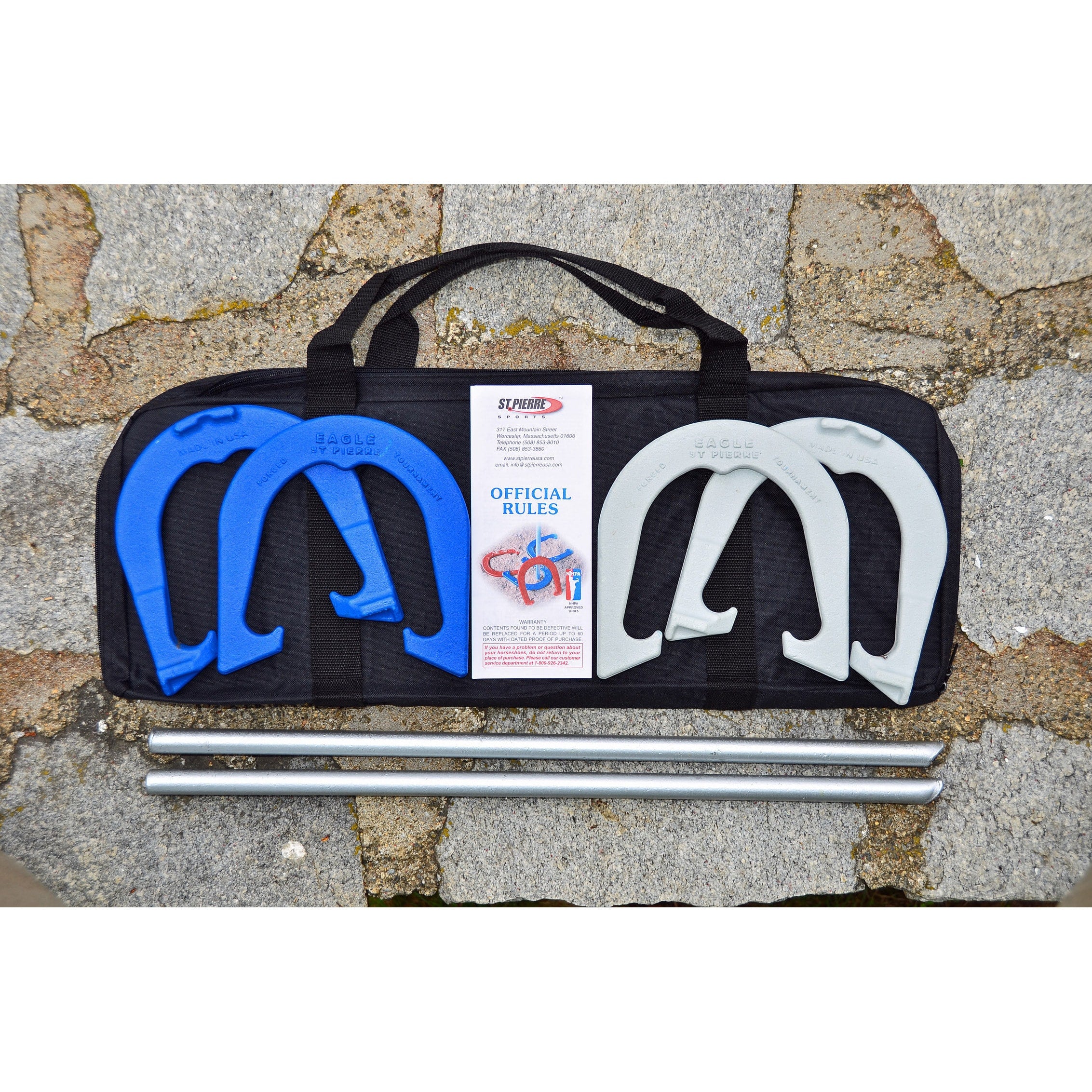 St. Pierre Sports Eagle Tournament Horseshoe Set With Nylon Bag