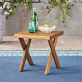 Eaglewood Outdoor Acacia Wood Side Table By Christopher Knight Home