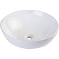 Eago Ba351 17 7 8 Round Ceramic Above Mount Bathroom Basin White