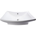 Eago Ba142 28 3 8 Rectangular Porcelain Bathroom Sink With Single Hole White