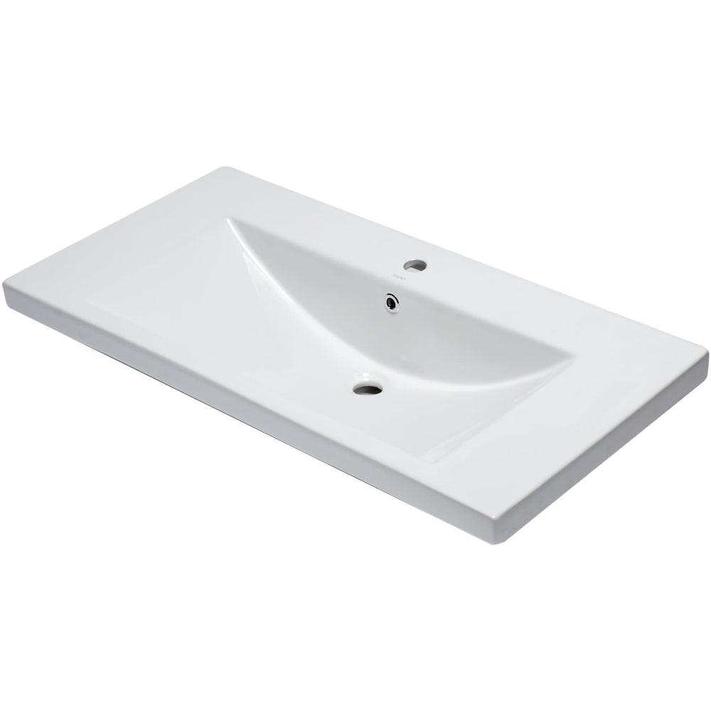 Eago Bh002 39 3 8 Drop In Bathroom Sink With Overflow White