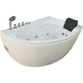 Eago Am161 L 59 Acrylic Whirlpool Bathtub For Alcove Installations With Chromat White