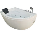 Eago Am161 R 59 Acrylic Whirlpool Bathtub For Alcove Installations With Chromat White