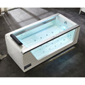 Eago Am152Etl 6 Alfi Trade 71 Free Standing Acrylic Air Tub With Right Drain Drain Assembly And Overflow White