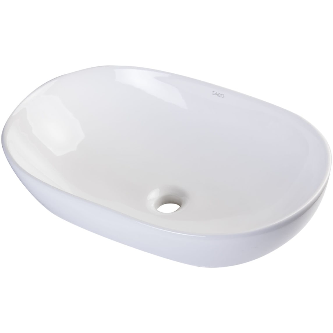 Eago Ba352 22 7 8 Ceramic Vessel Bathroom Sink Less Overflow White