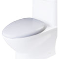 Eago Elongated Closed Front Toilet Seat With Soft Close Hinges White